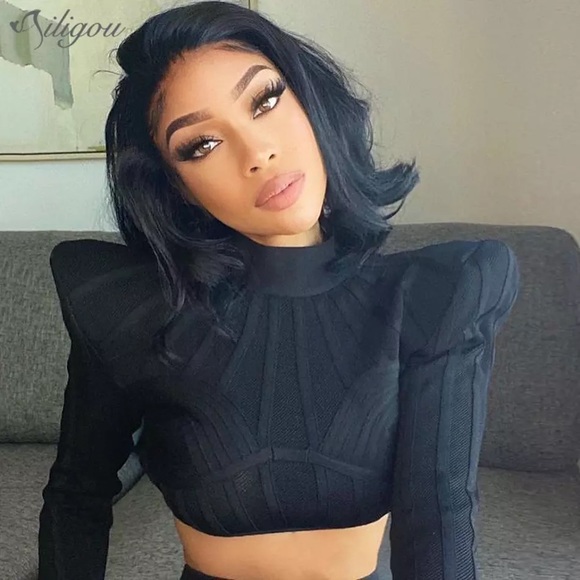 Brand new crop top with shoulder pads - Picture 1 of 2